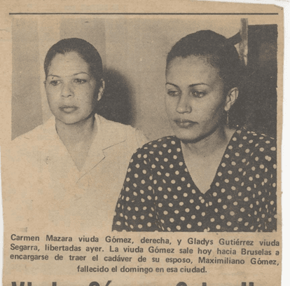 Gladys Gutiérrez de Segarra y Carmen Mazara de Gómez,