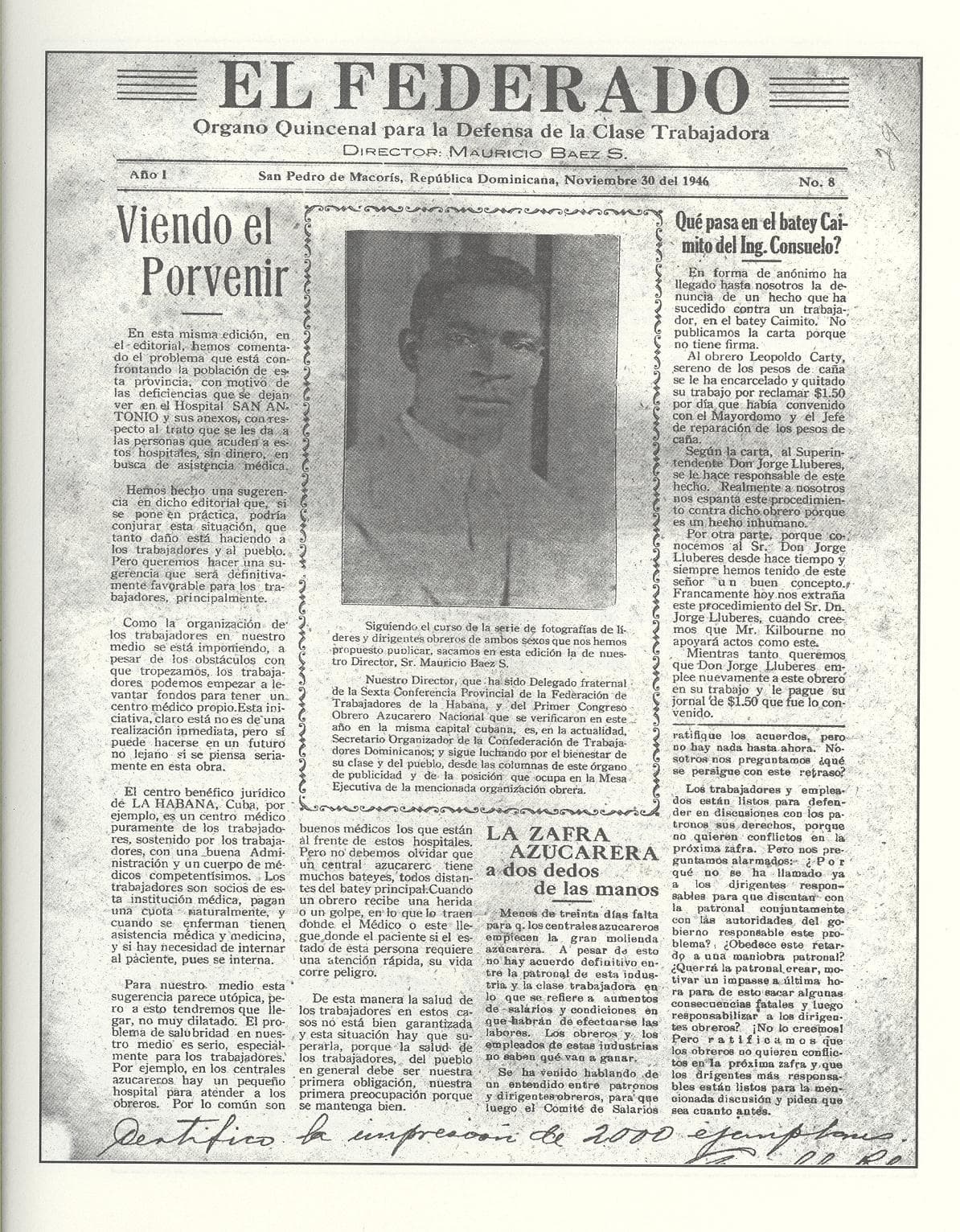 Mauricio Báez, el líder sindical dominicano más importante del siglo XX