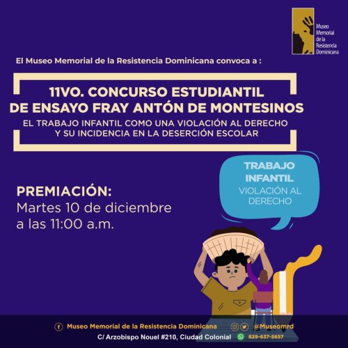 Premiación: Concurso Estudiantil de Ensayo Fray Antón de Montesinos